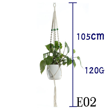 Beige Cotton Rope Plant Hanger