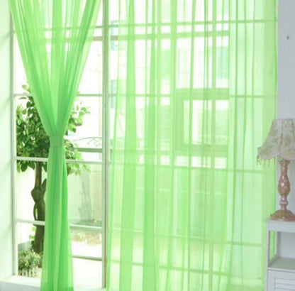 Solid Tulle Modern Sheer Curtains