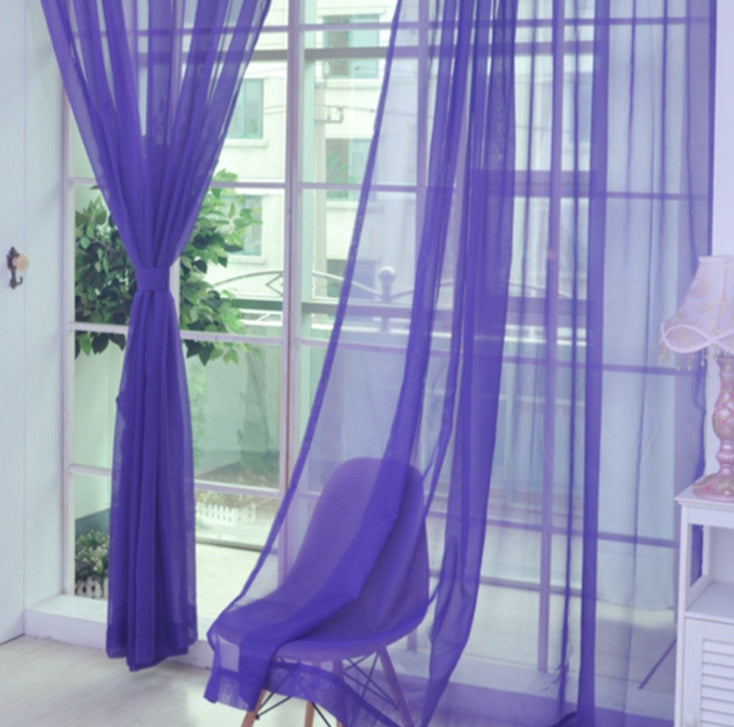 Solid Tulle Modern Sheer Curtains