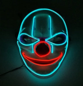 LED Glowing Joker Mask Halloween Rave Cosplay