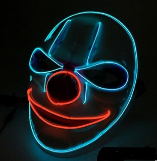 LED Glowing Joker Mask Halloween Rave Cosplay