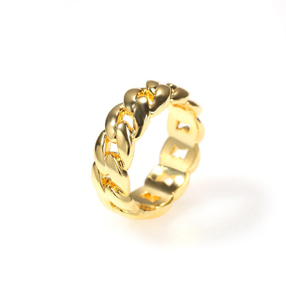 Cuban Link Chain Hip Hop Couple Ring
