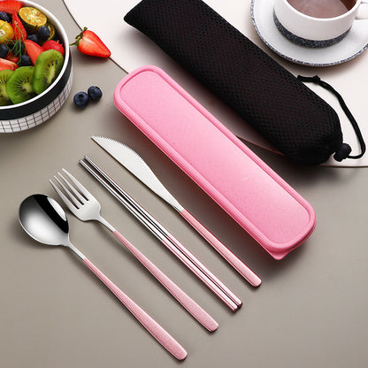 304 Stainless Steel Gold Cutlery Set With Case