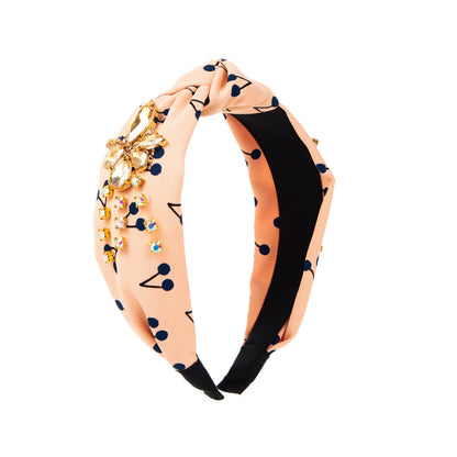Cherry Print Mid-Knot Headband Wild Style
