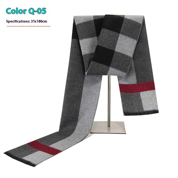 Men's Winter Warm Striped Business Scarf