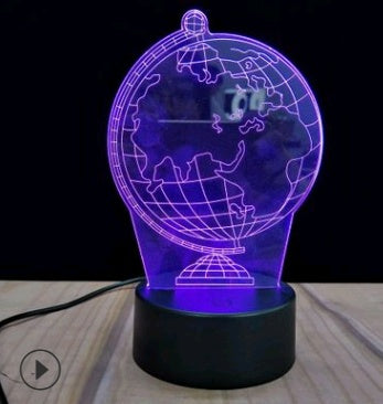 LED 3D Owl Touch Table Lamp Colorful