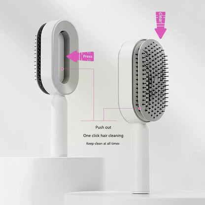 3D Air Cushion Massager Hairbrush with Self-Cleaning Feature