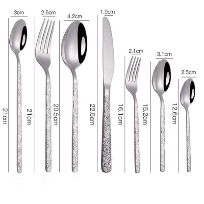 Embossed Handle Steak Cutlery Set