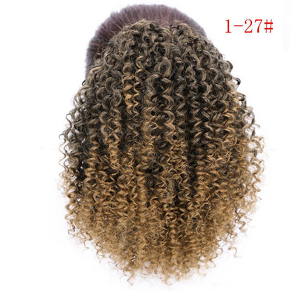 African Drawstring Small Curly Wig