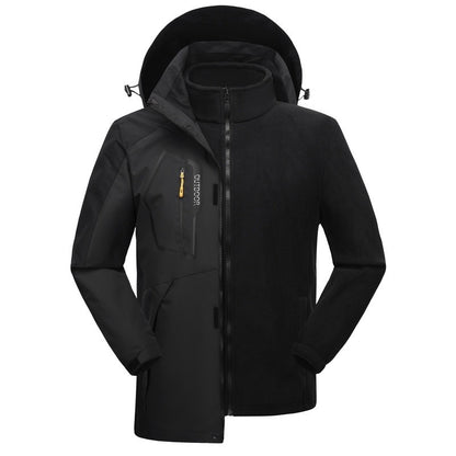 Winter Outdoors Three-in-one Coat Warm-keeping Cotton Clothing Shell Jacket