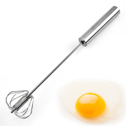 Stainless Steel Semi-Automatic Egg Beater Handheld