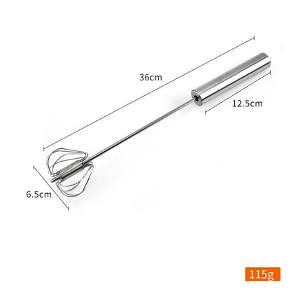 Stainless Steel Semi-Automatic Egg Beater Handheld