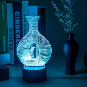 مصباح LED ليلي ثلاثي الأبعاد إبداعي
