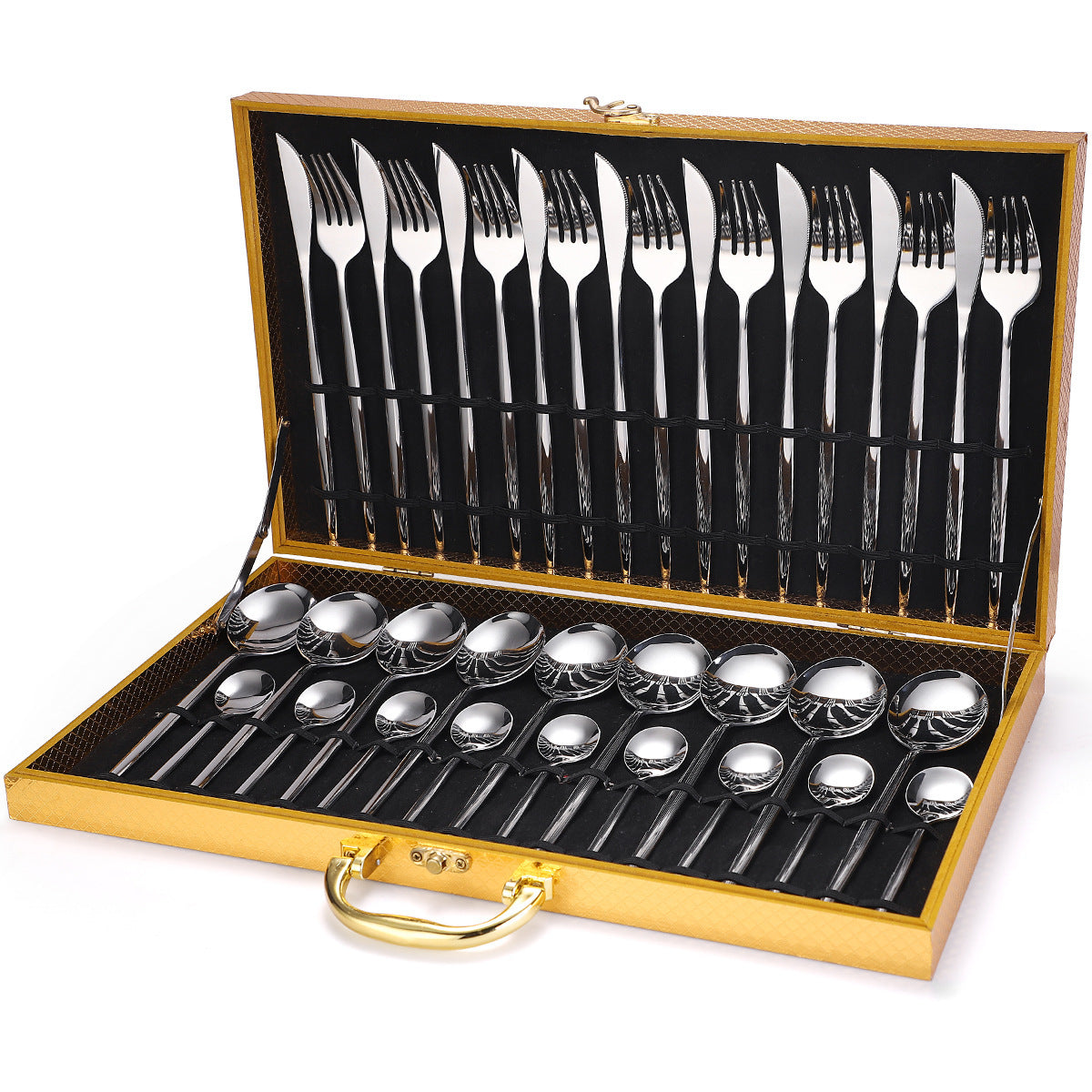 36-Piece Stainless Steel Tableware Set Gift Box