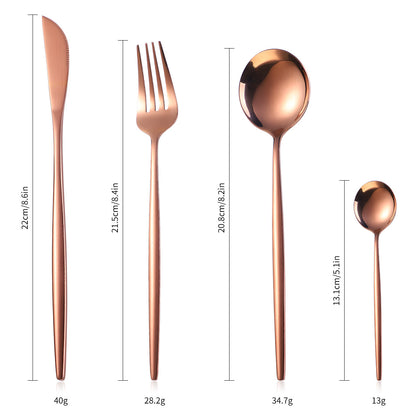 36-Piece Stainless Steel Tableware Set Gift Box
