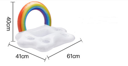 Water Inflatable Rainbow Toy Cup Holder
