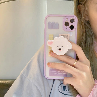 Apple Phone Case with Bracket Frosted Finish