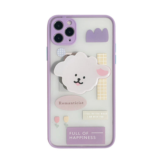 Apple Phone Case with Bracket Frosted Finish