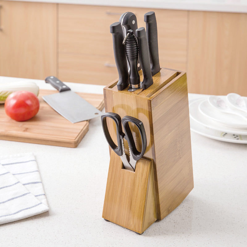 Bamboo Kitchen Knife Holder Storage Organizer