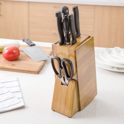 Bamboo Kitchen Knife Holder Storage Organizer