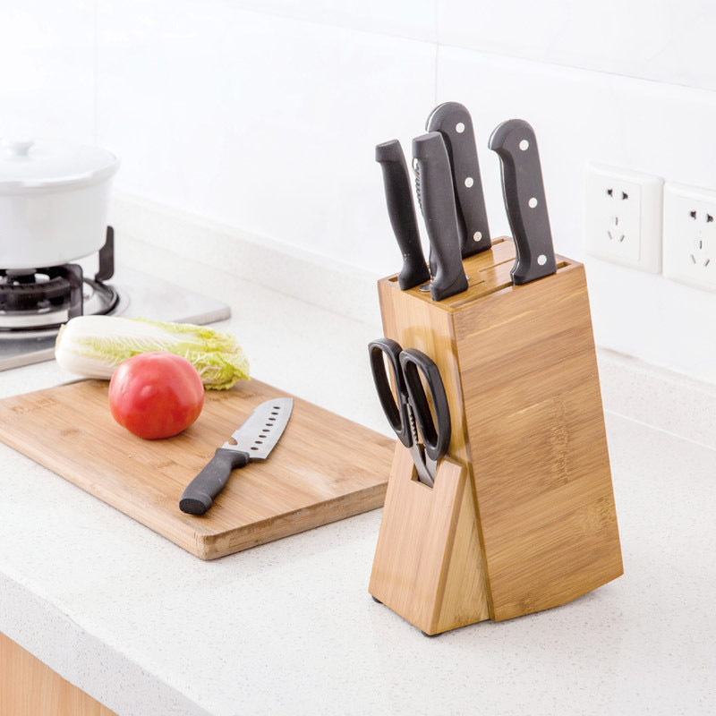 Bamboo Kitchen Knife Holder Storage Organizer