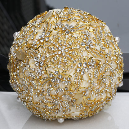Golden Rhinestone Bridal Bouquet