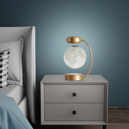 3D LED Moon Night Light Magnetic Floating Lamp Home Office Decoration