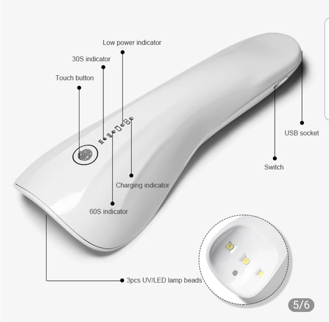5W Portable UV Nail Dryer