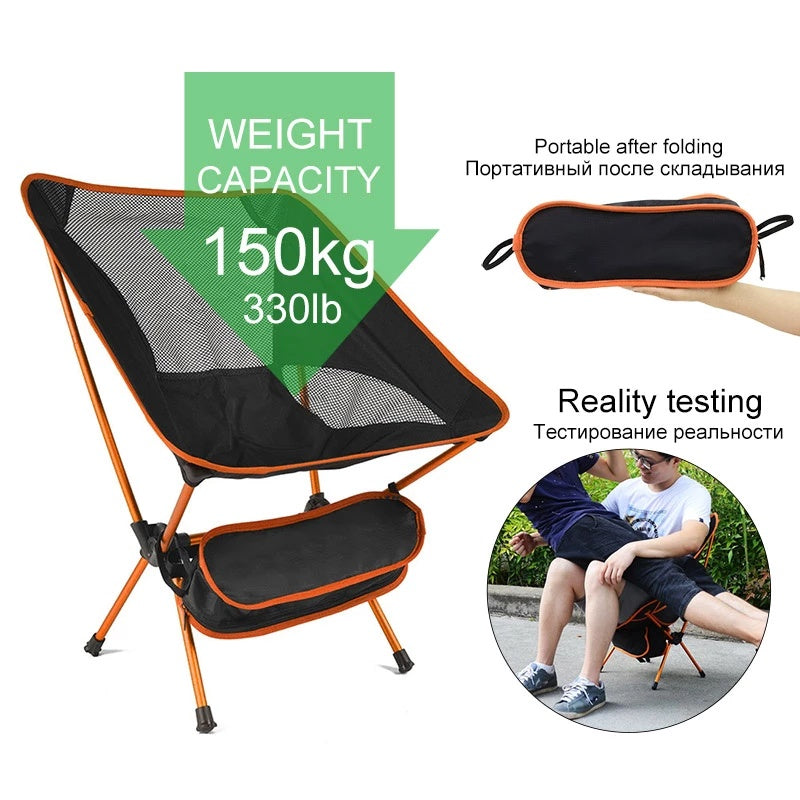 Ultralight Folding Camping Chair - Portable Outdoor Seat