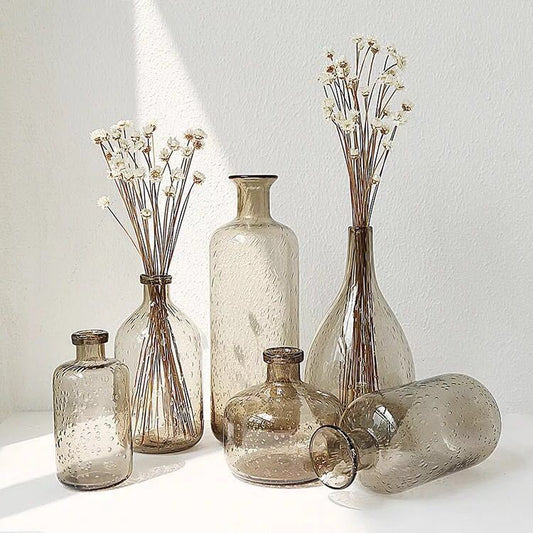 Bubble Glass Vase for Home Decoration