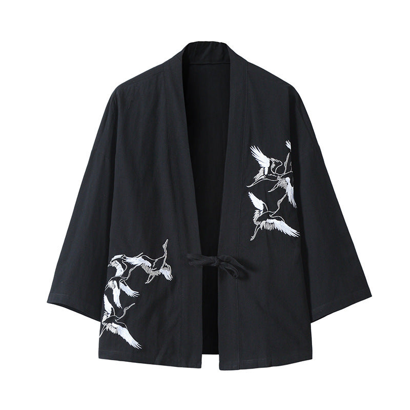 Kimono Robes Traditional Men Jackets Streetwear