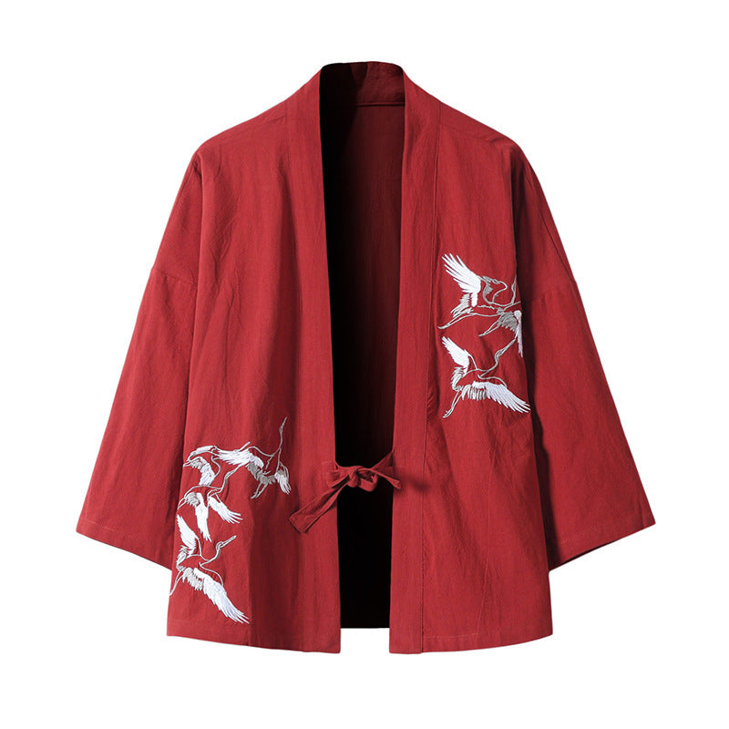 Kimono Robes Traditional Men Jackets Streetwear
