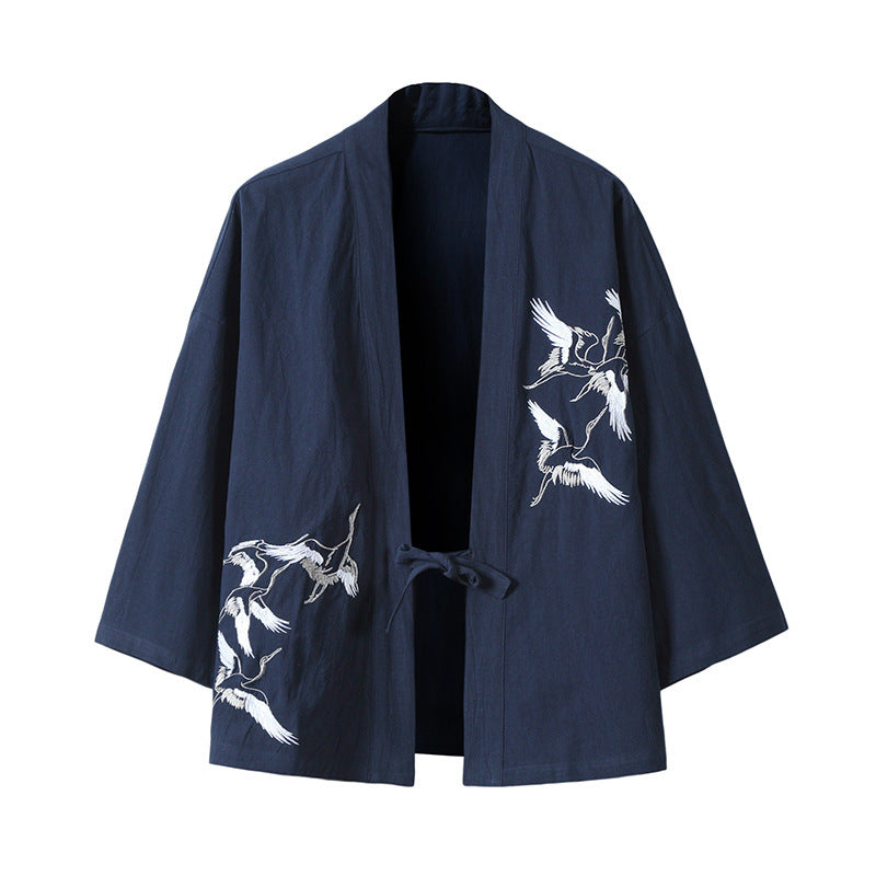 Kimono Robes Traditional Men Jackets Streetwear