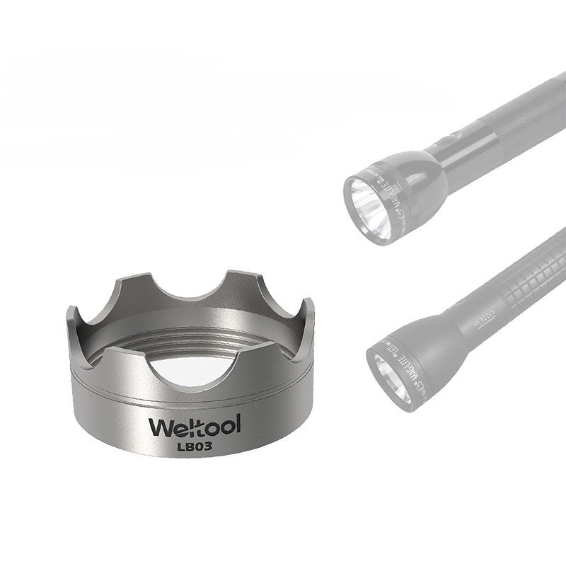 Stainless Steel Attack Head Cover for Micron Flashlight