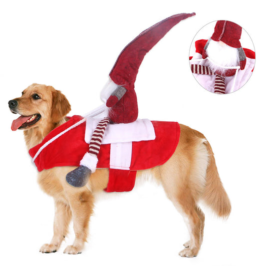 Pet Christmas Riding Costume Cosplay Decor