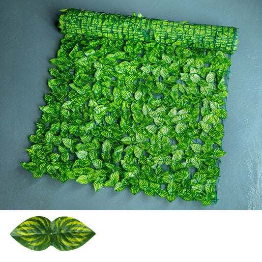 Artificial Green Leaf Fence Balcony Garden Decor