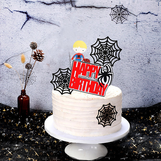 Spider Web Cake Decoration Card