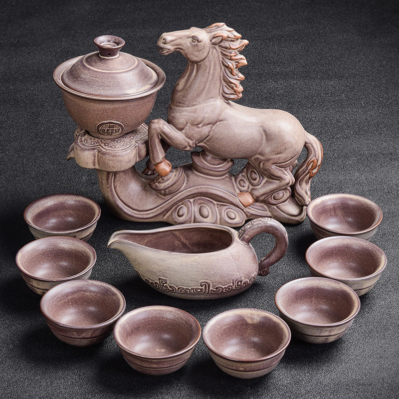 Kiln Stone Mill Anti-Scalding Silver Tea Set