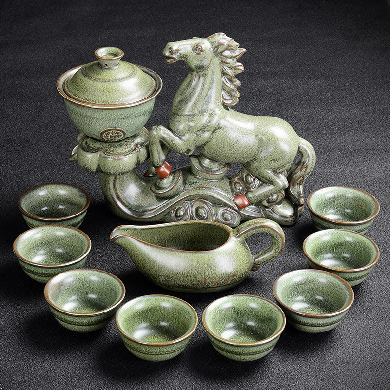 Kiln Stone Mill Anti-Scalding Silver Tea Set