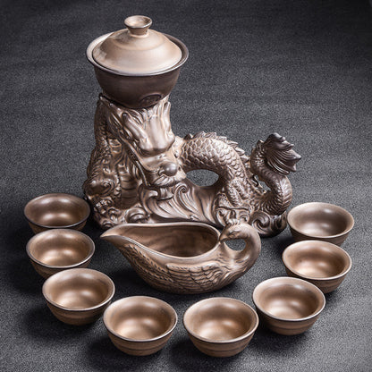 Kiln Stone Mill Anti-Scalding Silver Tea Set