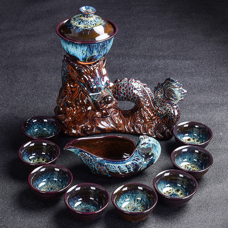 Kiln Stone Mill Anti-Scalding Silver Tea Set