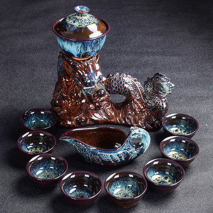 Kiln Stone Mill Anti-Scalding Silver Tea Set