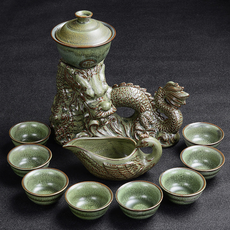Kiln Stone Mill Anti-Scalding Silver Tea Set