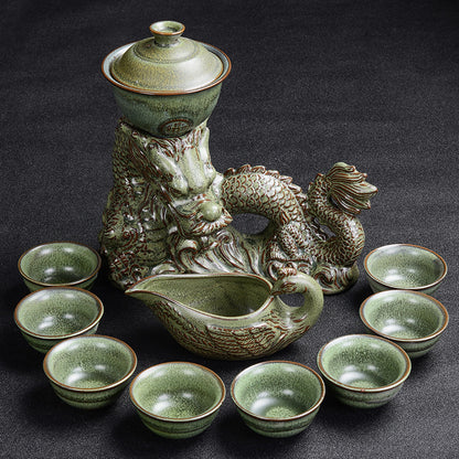 Kiln Stone Mill Anti-Scalding Silver Tea Set