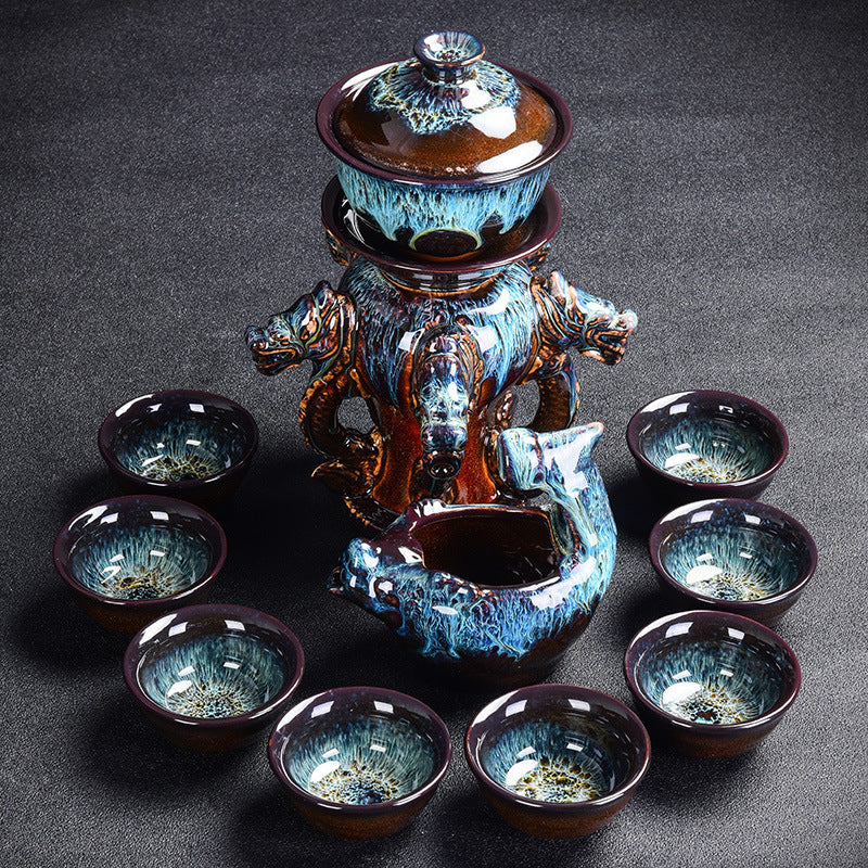 Kiln Stone Mill Anti-Scalding Silver Tea Set