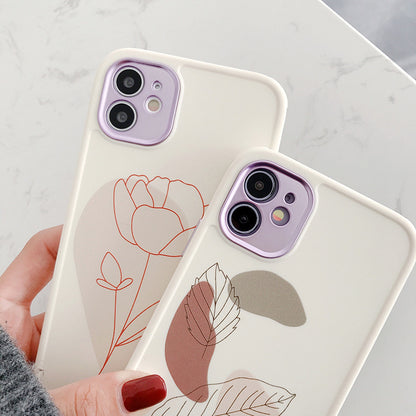 Vintage Leaf Flower Shockproof Soft Phone Case