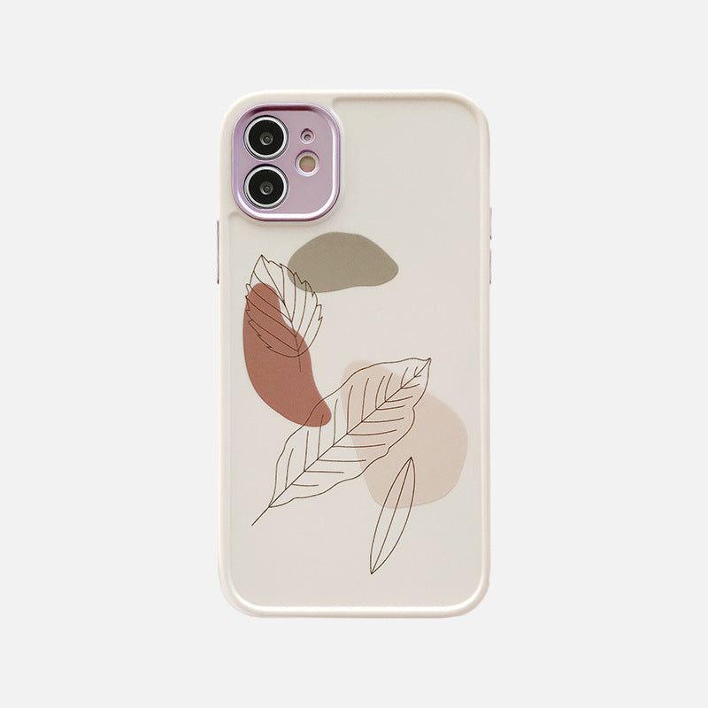 Vintage Leaf Flower Shockproof Soft Phone Case