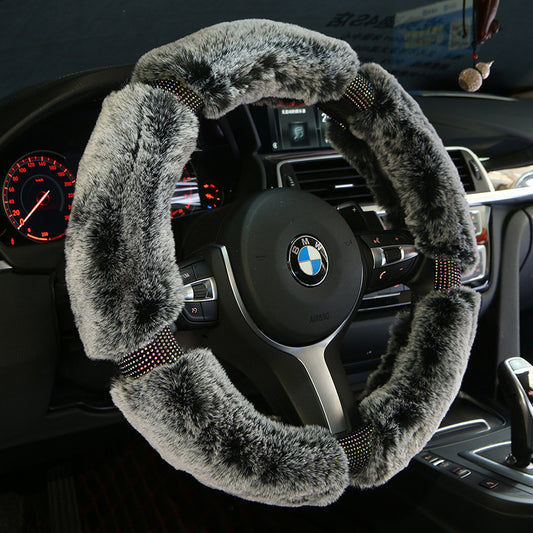 Winter Plush Car Steering Wheel Cover