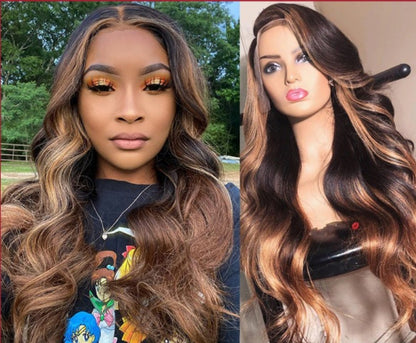 Long Curly Front Lace Wig