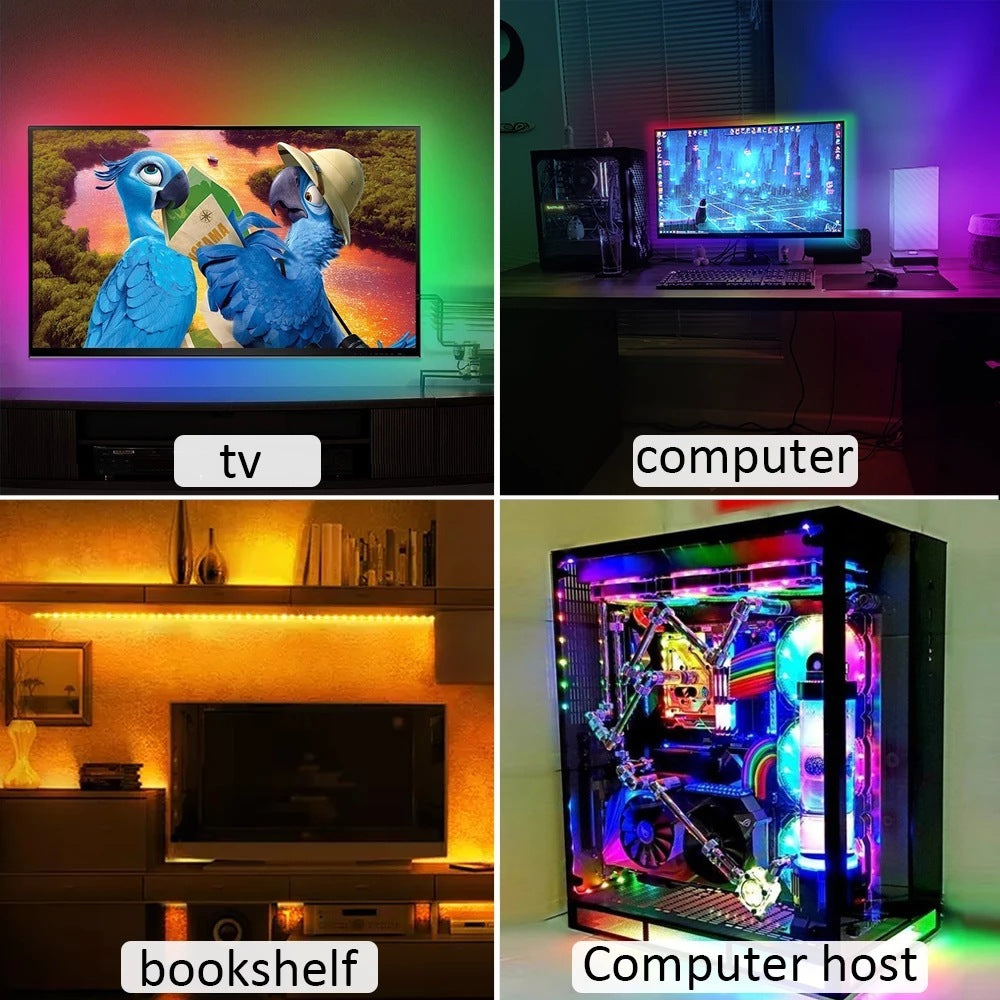 مصابيح ليد مع إضاءة خلفية للتلفزيون USB